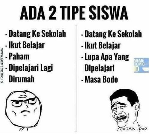 Dua tipe manusia yang kocak dan bikin ketawa, mungkin salah satunya ada dikalian
